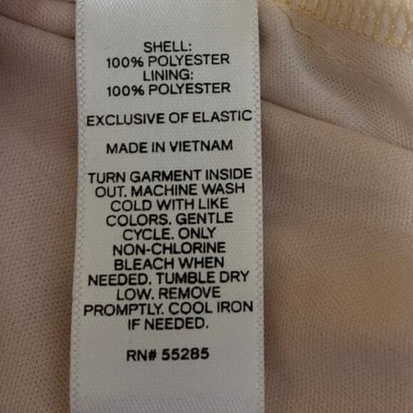 Express Yellow Floral High Neck Smocked Waist Sleeveless Peplum Blouse Top Sz S - Picture 4 of 4